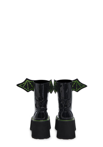 Spooky Bat Combat Boots