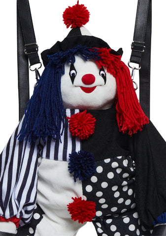 Legit Funny Clown Backpack - Black/White