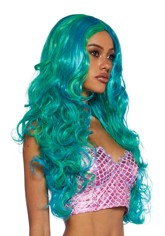 Ocean Enchantress Mermaid Wig - Blue