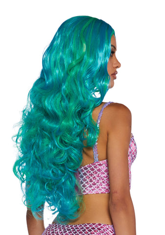 Ocean Enchantress Mermaid Wig - Blue