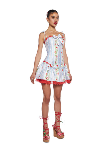 Scandal Sheet Taffeta Dress - Strawberry