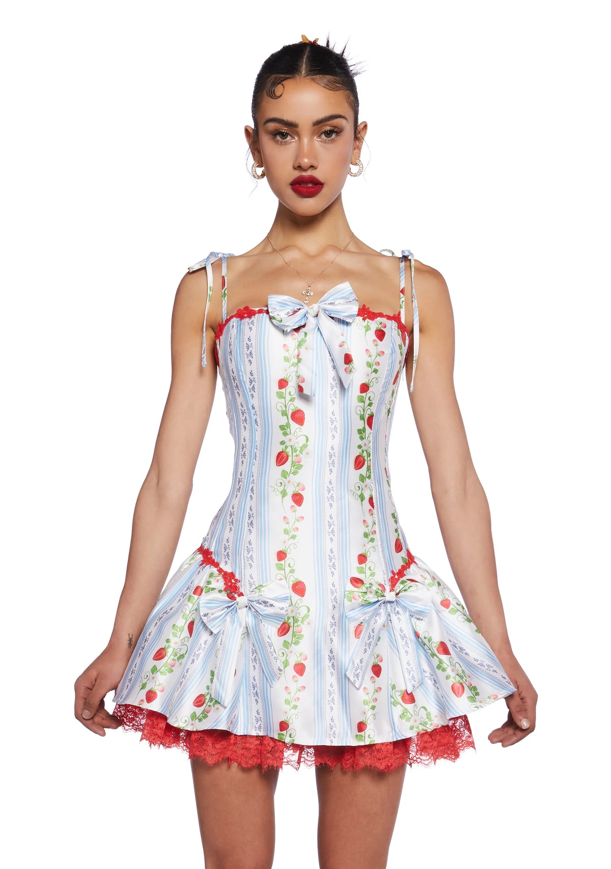 Scandal Sheet Taffeta Dress - Strawberry