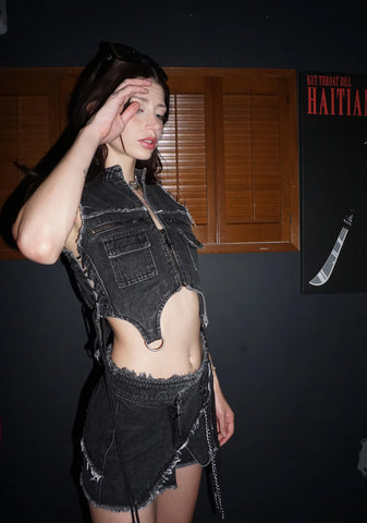 Downbeat Distressed Vest