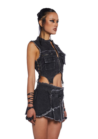 Downbeat Distressed Vest