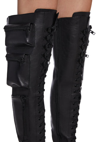 Obsidian Thigh High Boots
