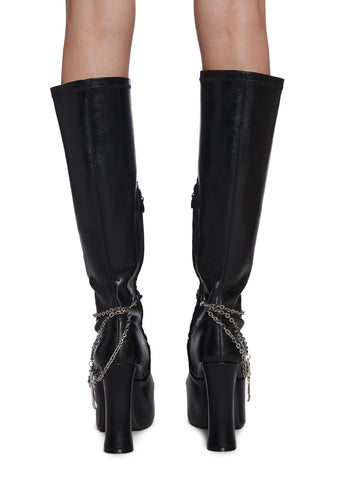Wicked Descent Knee High Boots