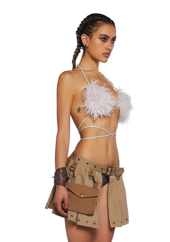 Icy Revival Faux Fur Top - White