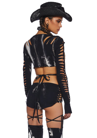 Surreal Mirage Wrap Top