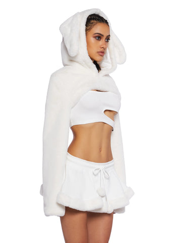 Always Late Plush Shrug