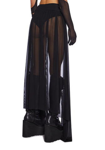 Heaven's Cataract Mesh Train Shorts - Black