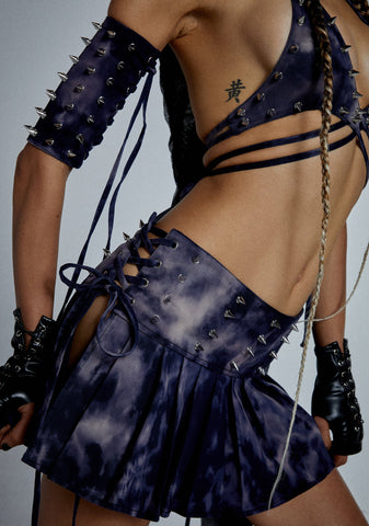 Racy Thoughts Pleated Skirt - Tie Dye