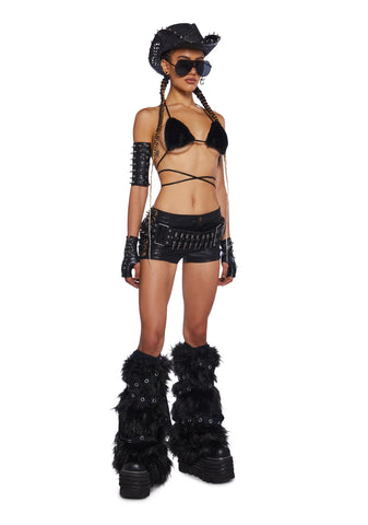 Sand Mirages Booty Shorts - Black