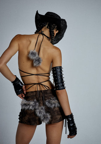 Sand Mirages Booty Shorts - Brown