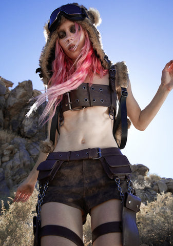 Sand Mirages Booty Shorts - Brown