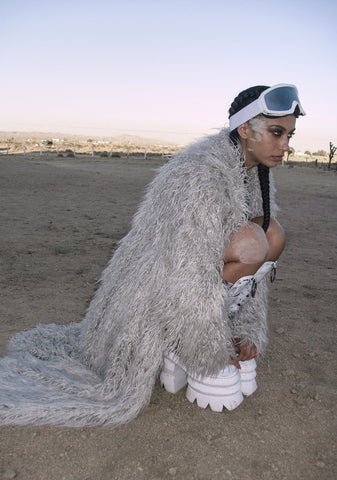 Astro Arctic Faux Fur Coat - Gray