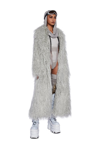 Astro Arctic Faux Fur Coat - Gray