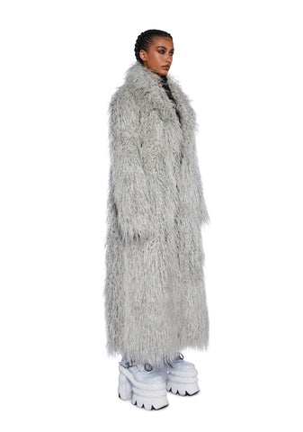 Astro Arctic Faux Fur Coat - Gray