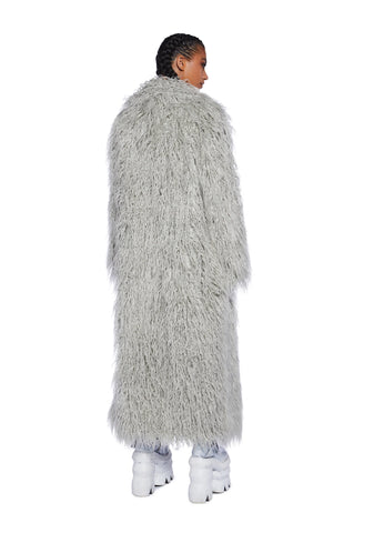 Astro Arctic Faux Fur Coat - Gray