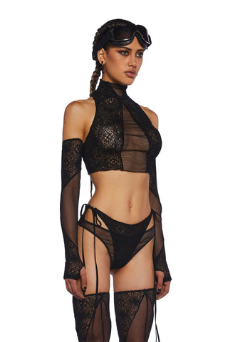 Mirage Mist Tank And Panty Set - Black