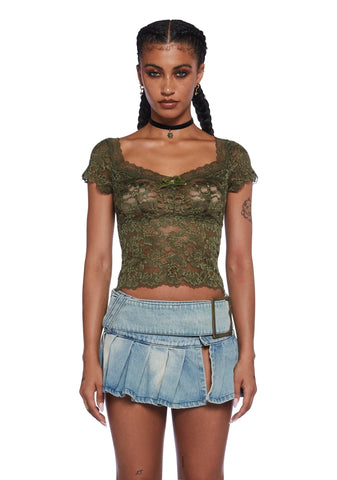 Woodland Wishes Lace Top - Green