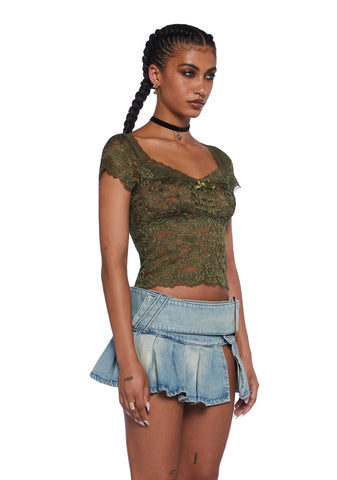 Woodland Wishes Lace Top - Green
