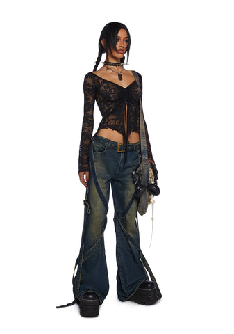 Call It Dreaming Long Sleeve Top - Lace