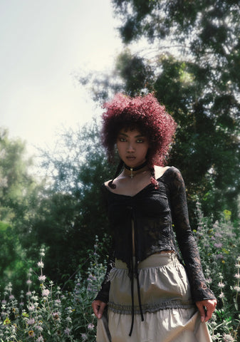 Call It Dreaming Long Sleeve Top - Lace