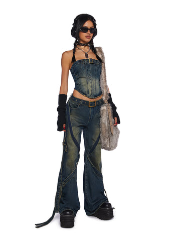 Hardcore Happiness Wide Leg Jeans