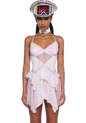 Fantastical Firefly Mini Dress - Iridescent