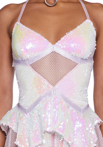 Fantastical Firefly Mini Dress - Iridescent