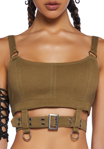 Scorched Earth Utility Bra Top - Green