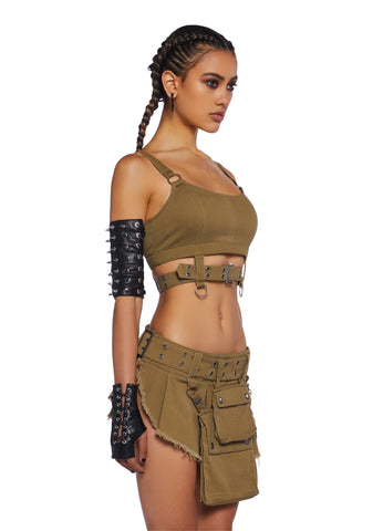 Scorched Earth Utility Bra Top - Green