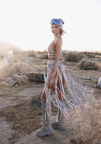 Night Shadows Harness Dress - Sand