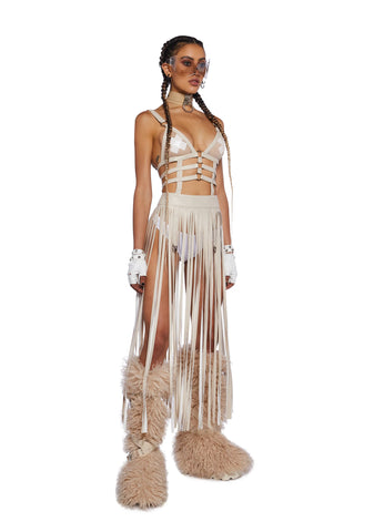 Night Shadows Harness Dress - Sand