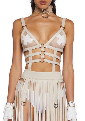 Night Shadows Harness Dress - Sand