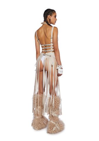 Night Shadows Harness Dress - Sand