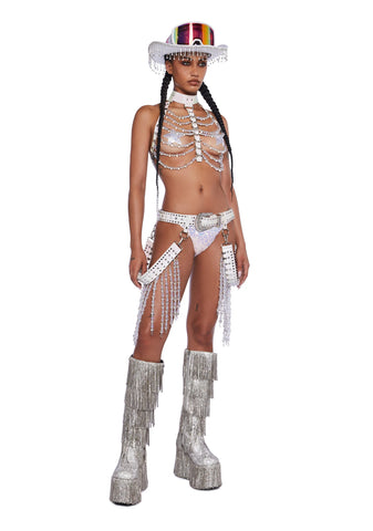 Cavern Crazy Belt And Harness - Pearl