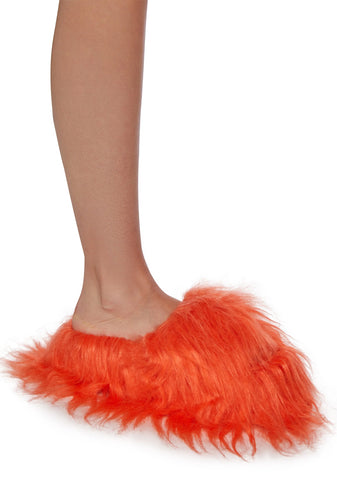 Case Of The Grumpies Fuzzy Slides - Orange