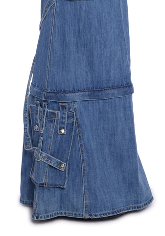 Triple Zip Off Convertible Maxi Skirt