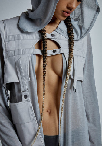 Finding Oasis Cardigan And Vest Set - Gray