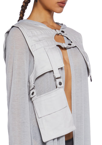 Finding Oasis Cardigan And Vest Set - Gray