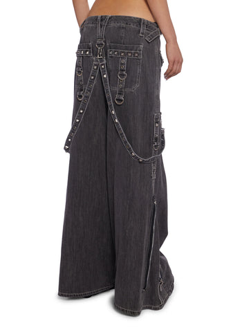 Studded Power Denim Pants