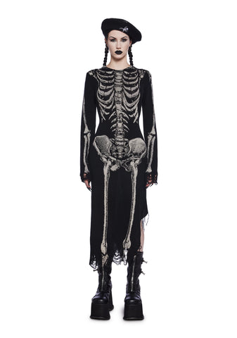 Bone Collector Knit Midi Dress