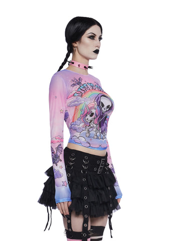 Doomed To Dazzle Long Sleeve Top