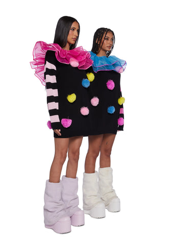 Clown Trouble Knit Sweater Set - Multi