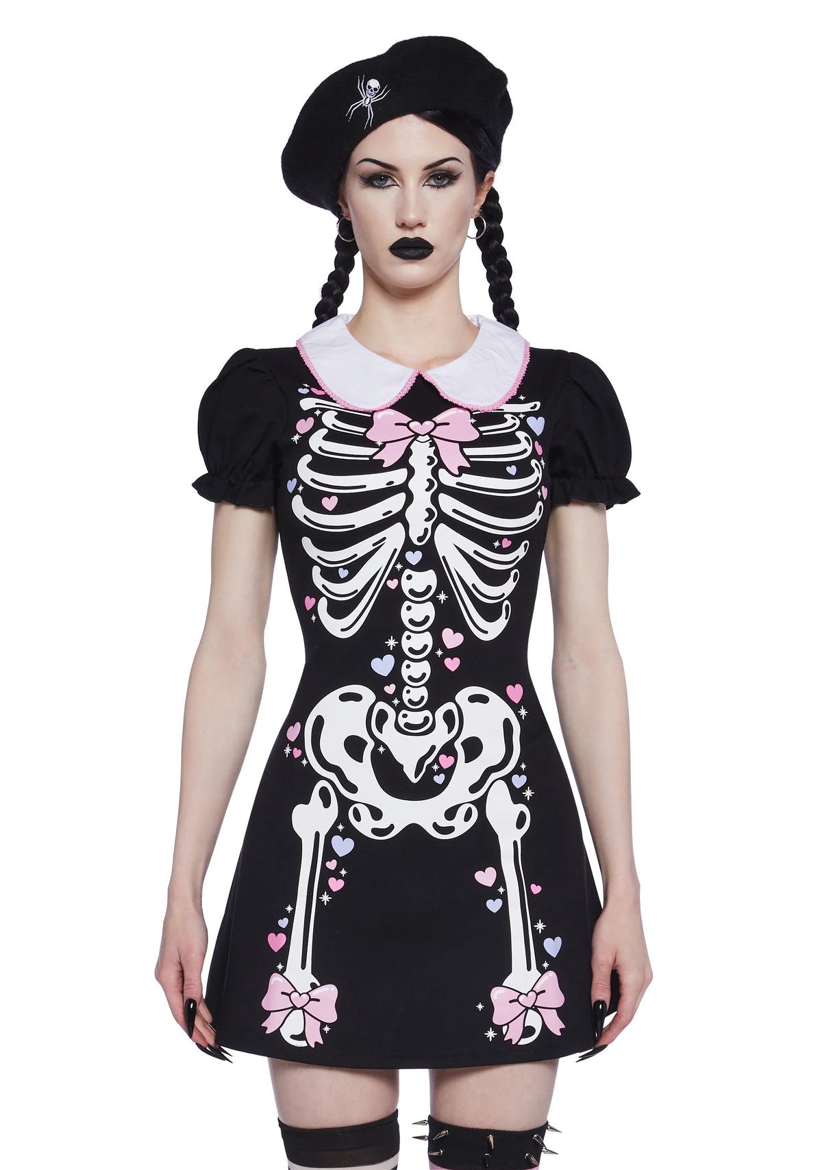 Rattle My Bones Mini Dress - Hearts