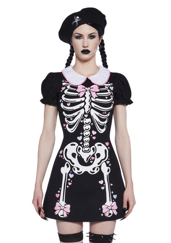 Rattle My Bones Mini Dress - Hearts