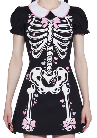 Rattle My Bones Mini Dress - Hearts