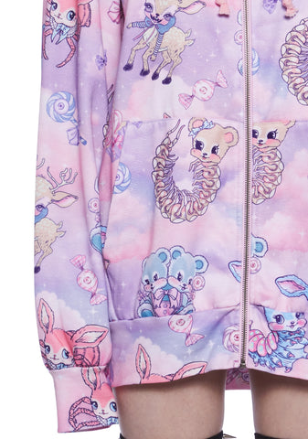 Demented Sweetness Zip-Up Hoodie