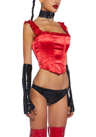 Night Gallery Tank Corset Top - Red